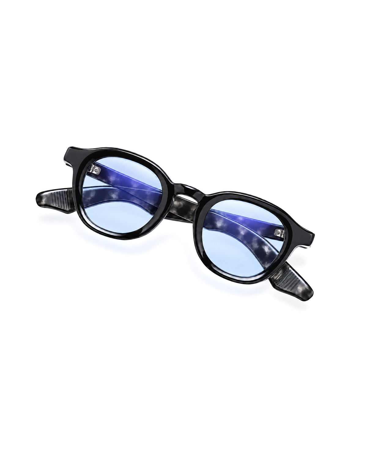 Black Vantage Design Glasses, Fade Blue, diagonal
